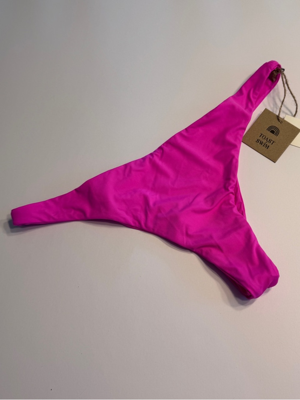 Toast Swim Skimpy Bikini Bottom XL Hot Pink Pitaya High Cut Cheeky NWT